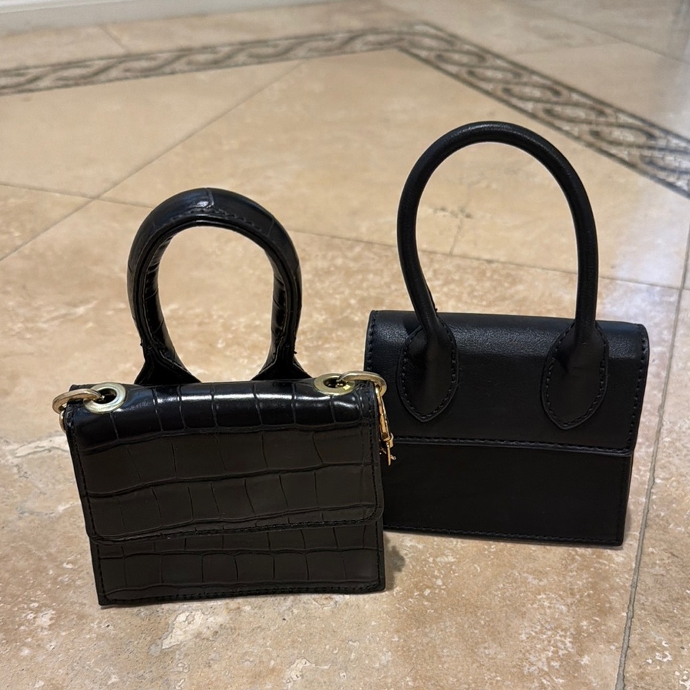 Black Mini Handbag Set - Women Bags